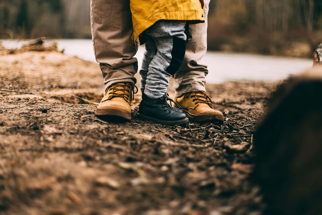 Shoes of Father and Child