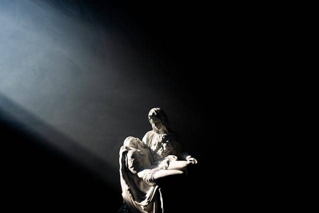 Mother Mary carrying Jesus